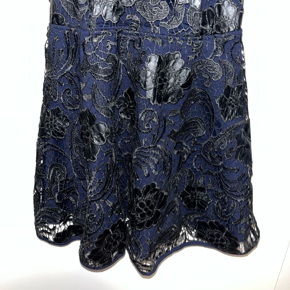 Lovers + Friends Amore Fit & Flare Lace Leather Dress - Picture 4 of 9